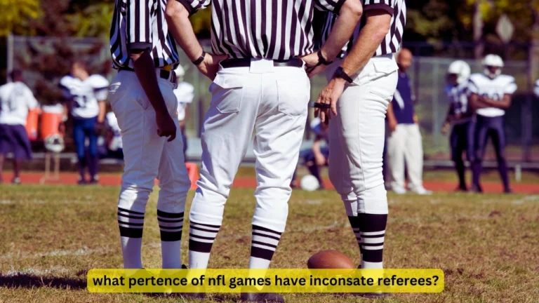 what pertence of nfl games have inconsate referees