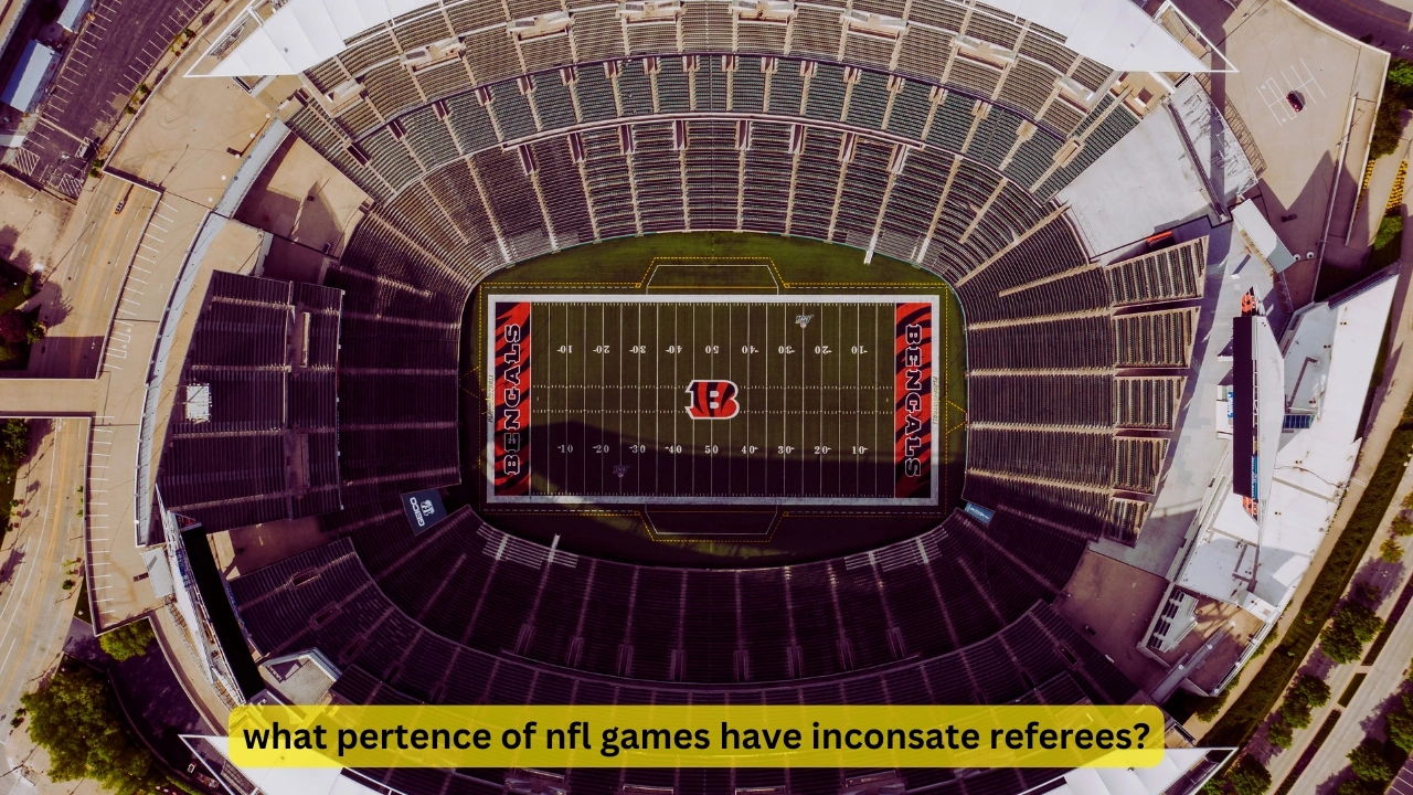 what pertence of nfl games have inconsate referees